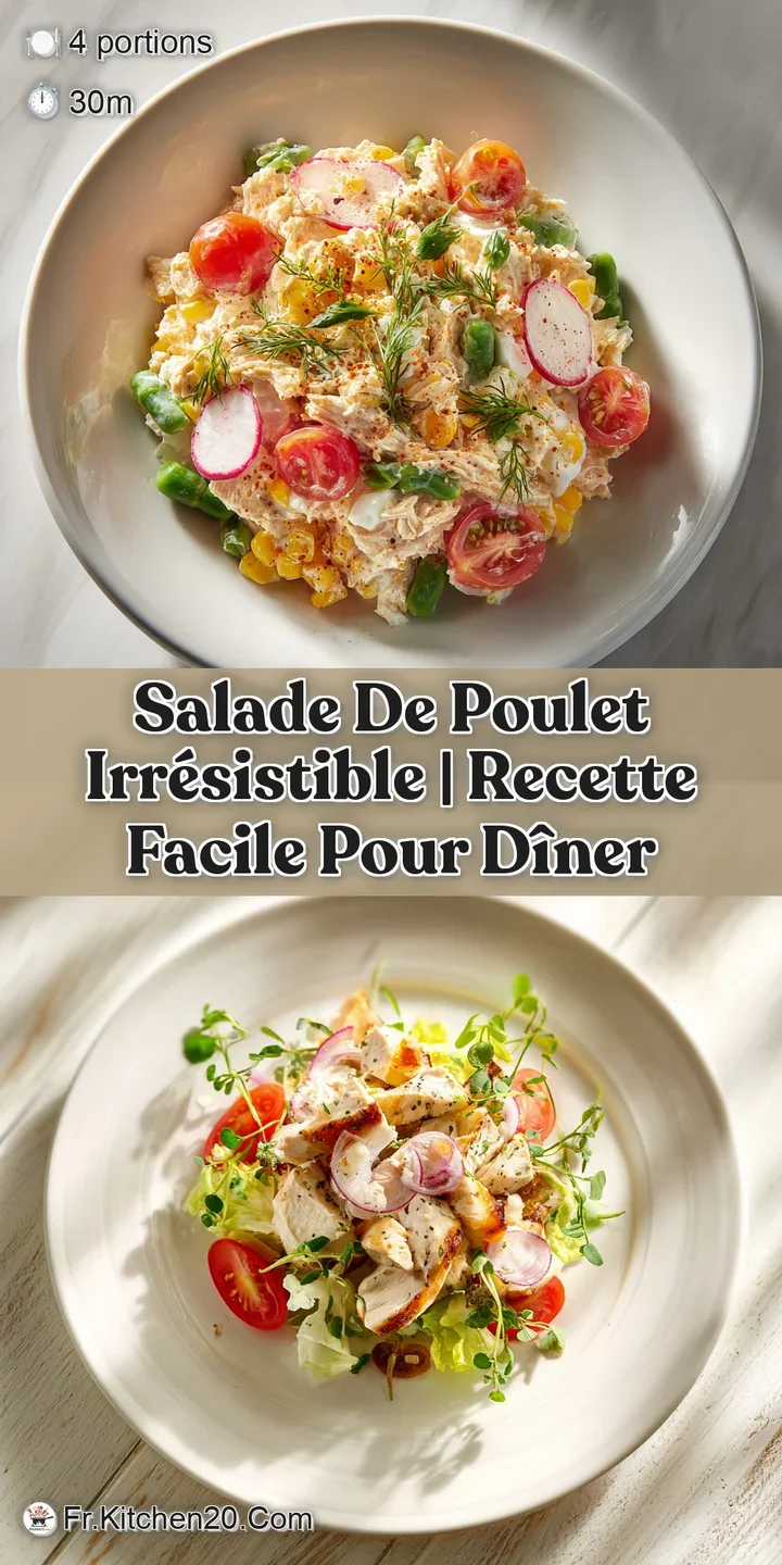 Close-up of flavorful chicken salad highlighting tender chicken, fresh herbs, and a luscious, creamy dressing.