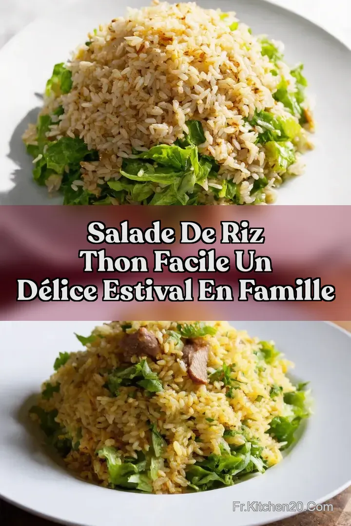 Salade de Riz Thon Facile Un D&eacute;lice Estival en Famille
