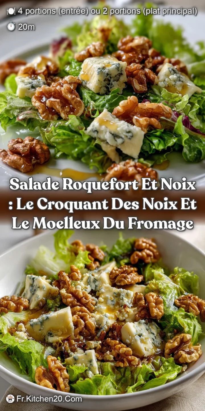 Salade Roquefort et Noix : Le Croquant des Noix et le Moelleux du Fromage