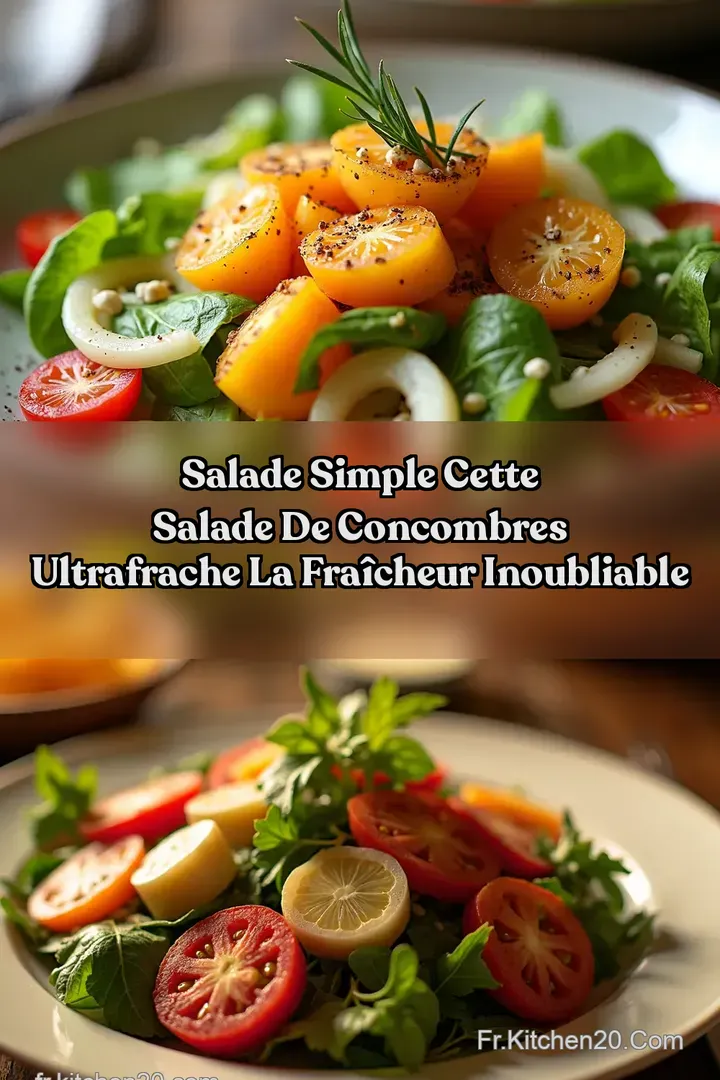 Salade Simple Cette Salade de Concombres UltraFrache La Fra&icirc;cheur Inoubliable
