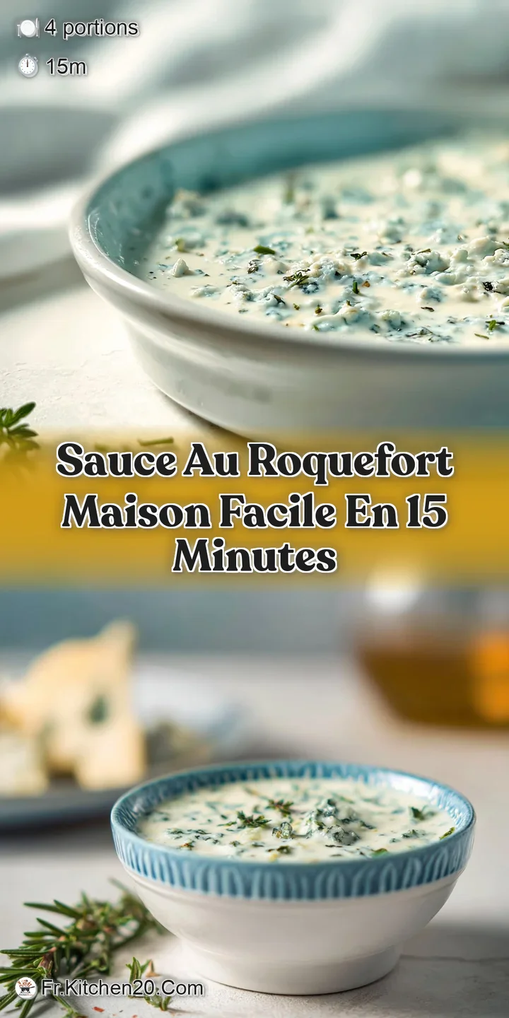 Appetizing close-up of pasta in a velvety Roquefort sauce; sharp blue cheese notes mingling with a smooth, glossy texture ...