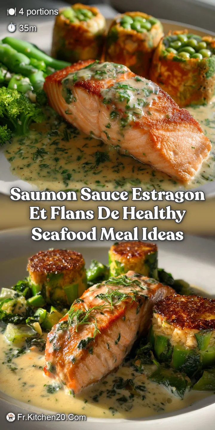 Saumon Sauce Estragon et Flans de Healthy Seafood Meal Ideas