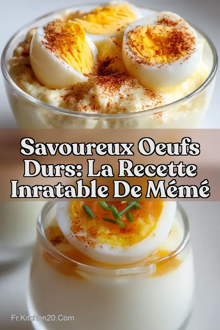 Savoureux Oeufs Durs: La Recette Inratable de M&eacute;m&eacute;