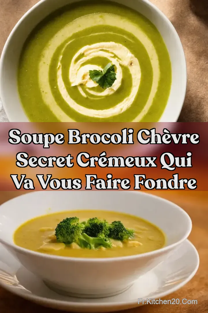 Soupe Brocoli Ch&egrave;vre Secret Cr&eacute;meux Qui Va Vous Faire Fondre