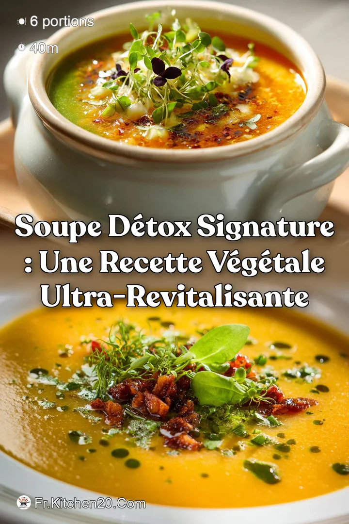 Soupe D&eacute;tox Signature : Une recette v&eacute;g&eacute;tale ultra-revitalisante