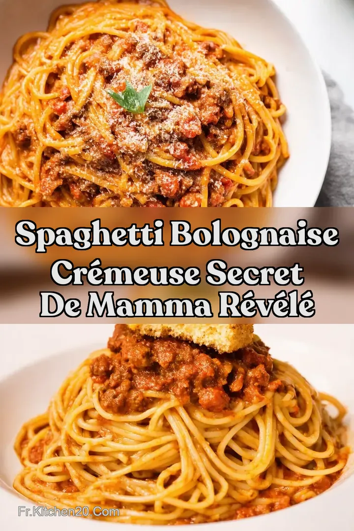 Spaghetti Bolognaise Cr&eacute;meuse Secret de Mamma R&eacute;v&eacute;l&eacute;