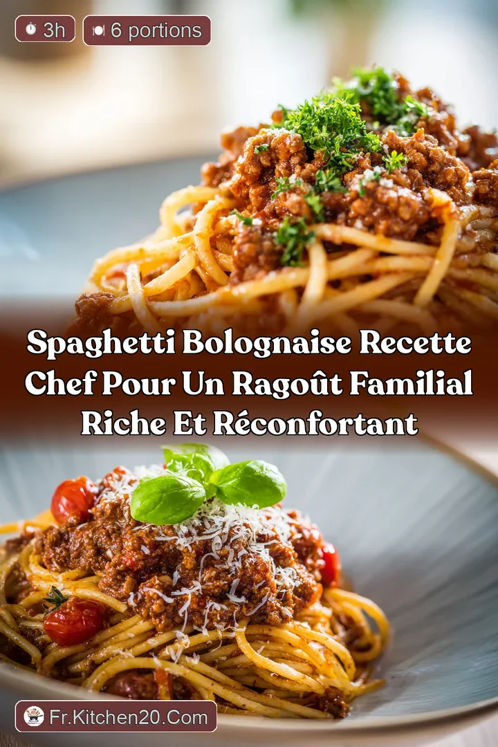 Spaghetti Bolognaise Recette chef pour un rago&ucirc;t familial riche et r&eacute;confortant