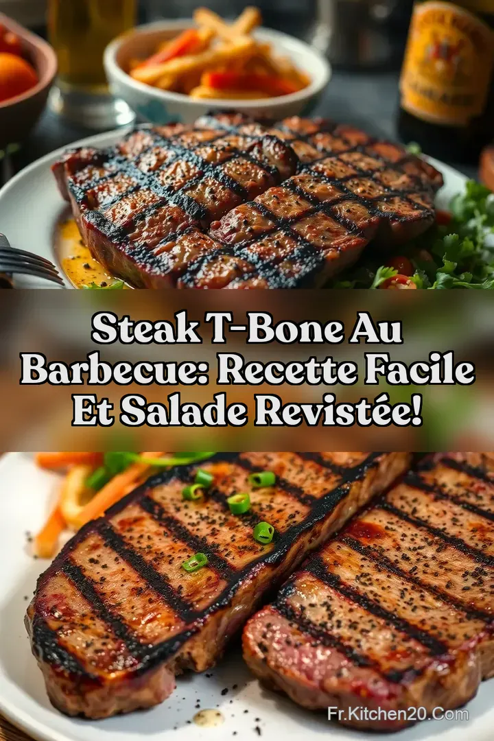 Steak T-bone au Barbecue: Recette Facile et Salade Revist&eacute;e!