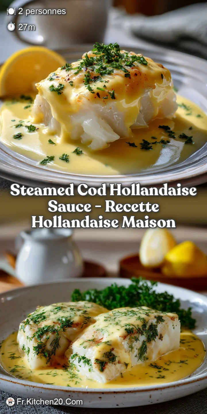 Steamed Cod Hollandaise Sauce - Recette Hollandaise Maison