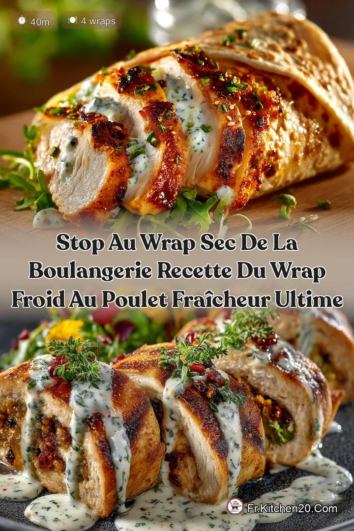 Stop au wrap sec de la boulangerie Recette du Wrap froid au poulet Fra&icirc;cheur ultime