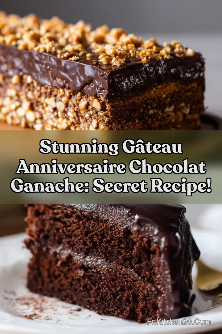 Stunning G&acirc;teau Anniversaire Chocolat Ganache: Secret Recipe!