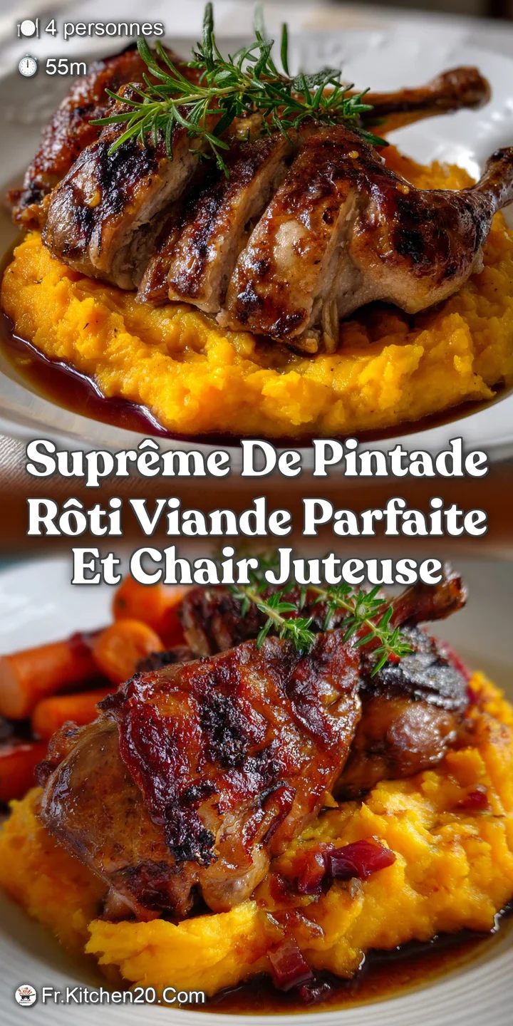 Supr&ecirc;me de Pintade R&ocirc;ti Viande Parfaite et Chair Juteuse