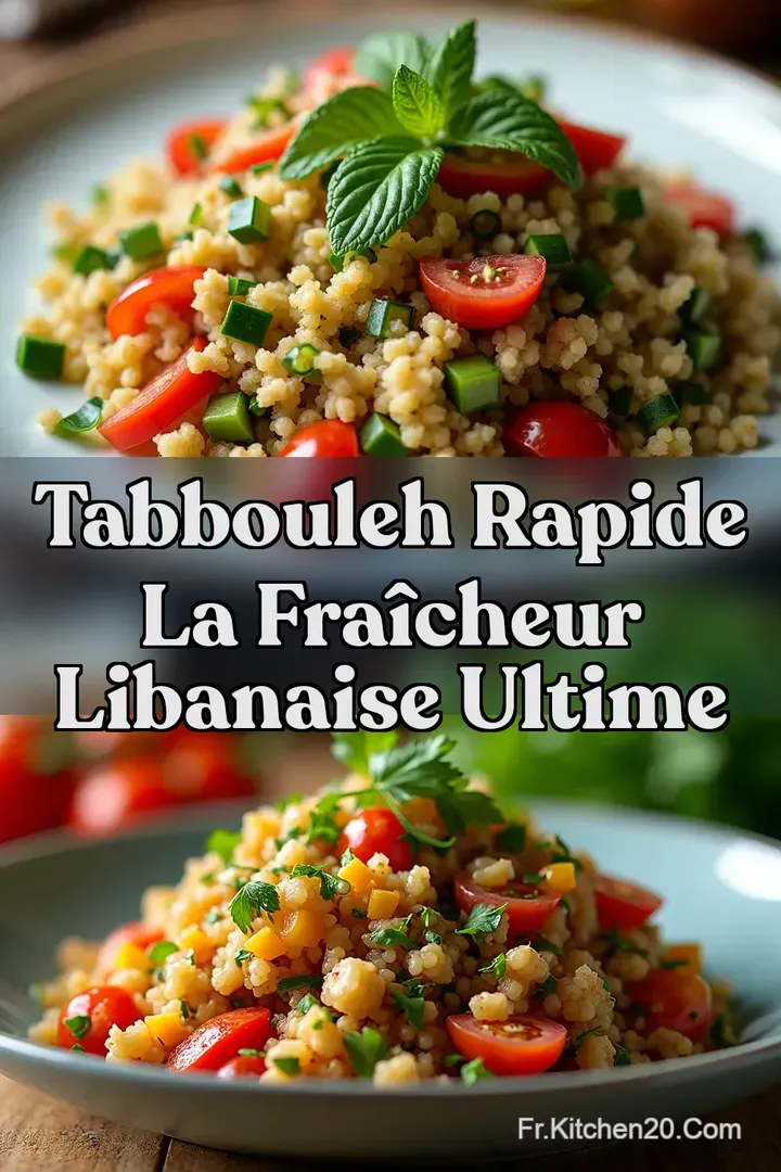 Tabbouleh Rapide La Fra&icirc;cheur Libanaise Ultime