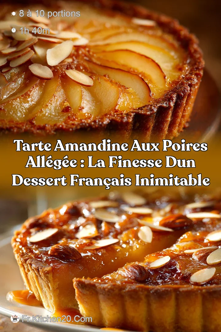 Tarte Amandine aux Poires all&eacute;g&eacute;e : La finesse dun dessert fran&ccedil;ais inimitable