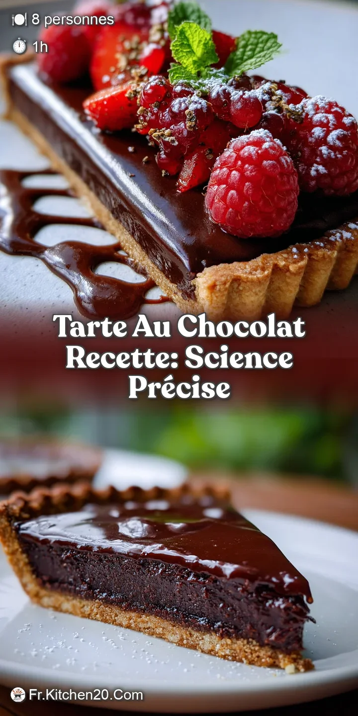 Intense dark chocolate filling with shiny and smooth, rich surface, nestled in a buttery crust. A decadent, irresistible d...