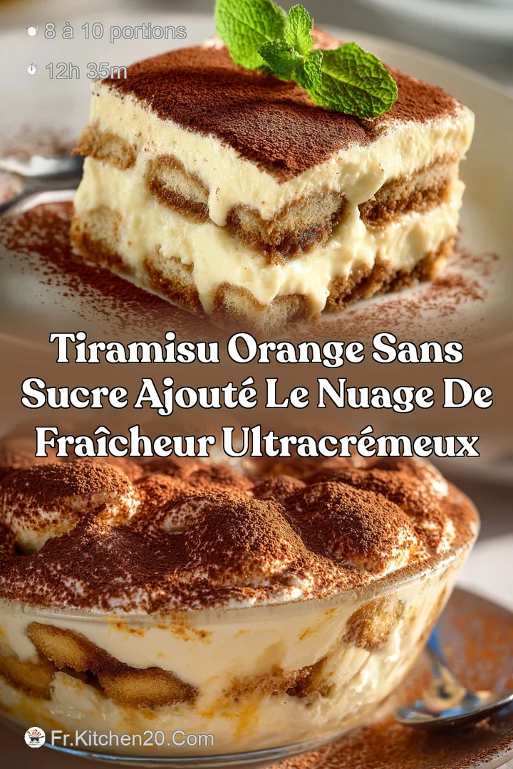 Tiramisu Orange sans sucre ajout&eacute; Le nuage de fra&icirc;cheur ultracr&eacute;meux