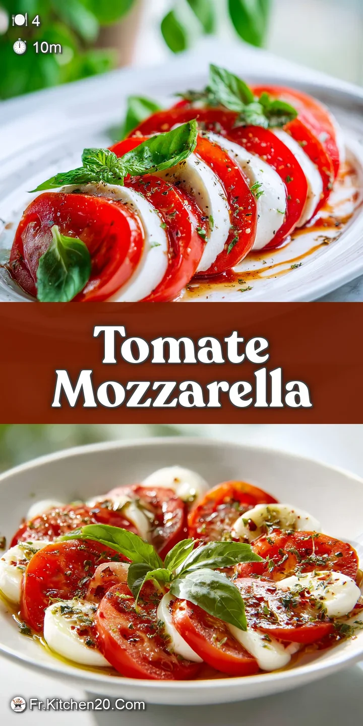 Close-up of a mouthwatering caprese salad: juicy tomato and soft mozzarella, speckled with pepper and fragrant basil leave...