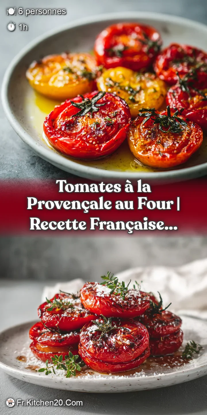 Close-up of a juicy baked tomato &agrave; la Proven&ccedil;ale, highlighting the textures of the soft tomato, crisp topping, and aromati...