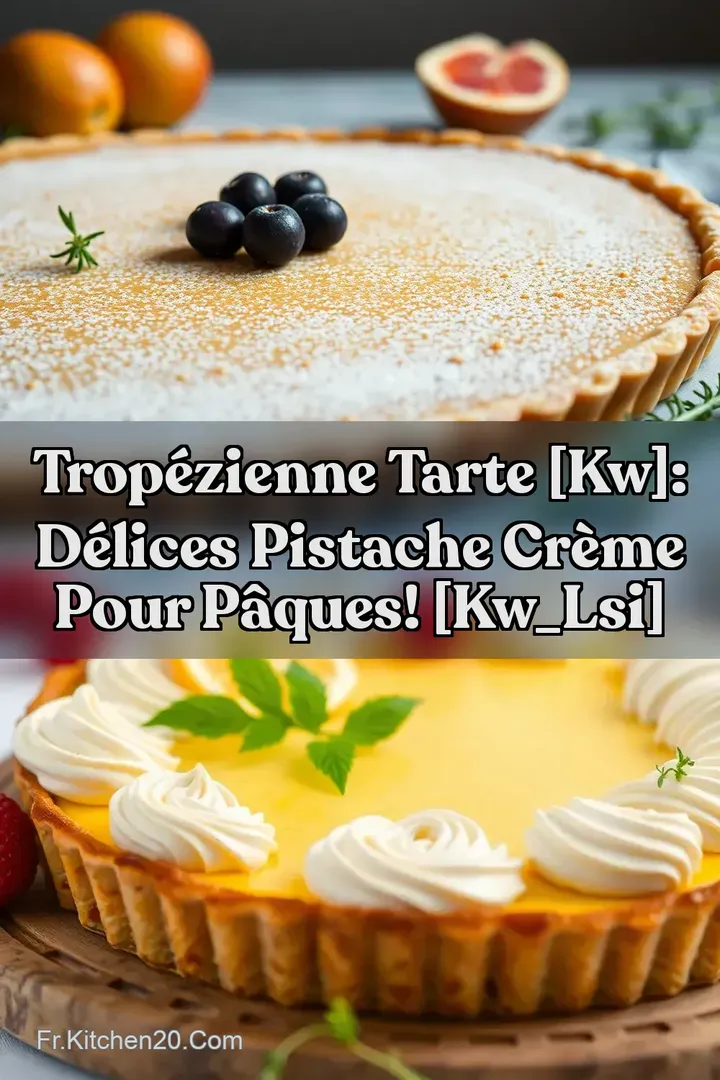 Trop&eacute;zienne Tarte [kw]: D&eacute;lices Pistache Cr&egrave;me pour P&acirc;ques! [kw_lsi]