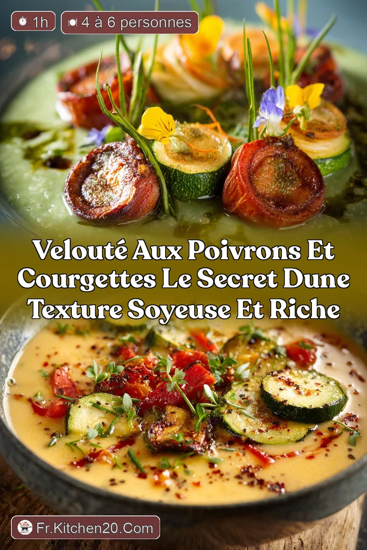 Velout&eacute; aux Poivrons et Courgettes le secret dune texture soyeuse et riche