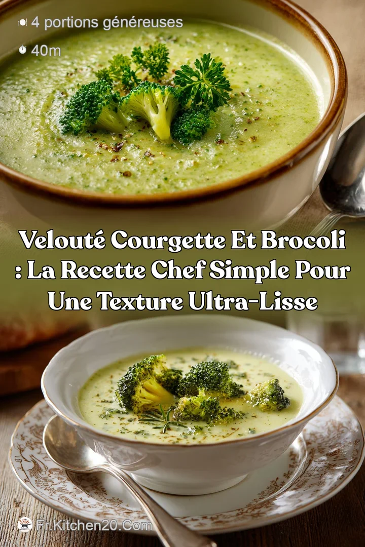 Velout&eacute; Courgette et Brocoli : La recette chef simple pour une texture ultra-lisse