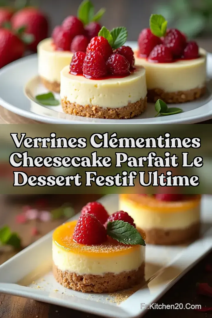 Verrines Cl&eacute;mentines Cheesecake Parfait Le Dessert Festif Ultime