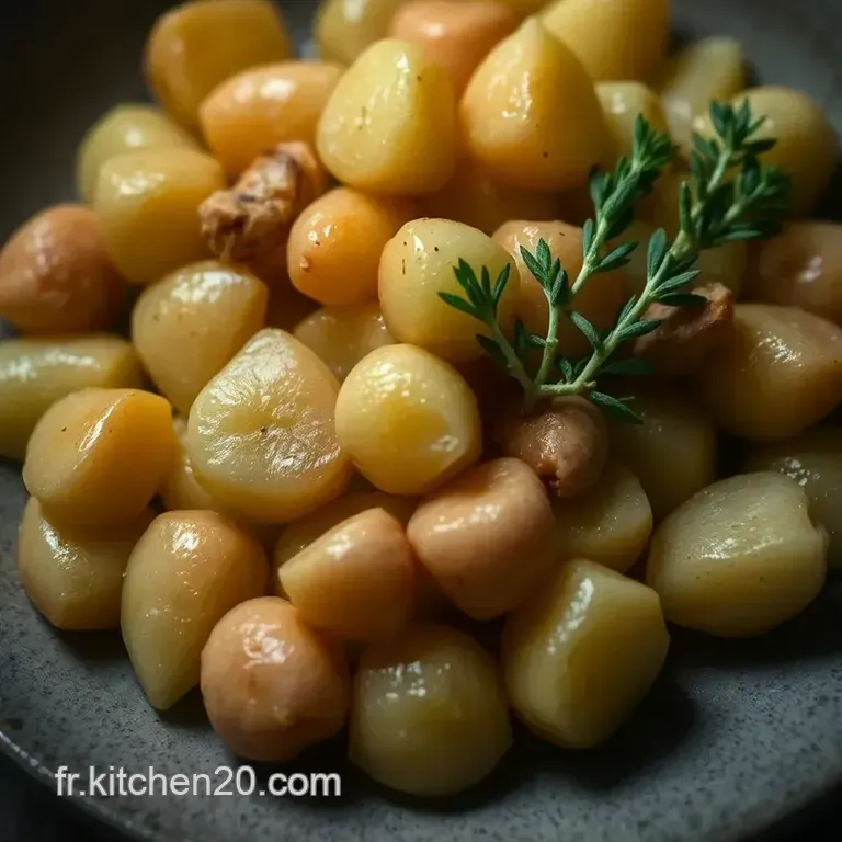 Accompagnement Parfait Pour Le Confit De Canard: Pommes De Terre Sarladaises Et Haricots Verts presentation