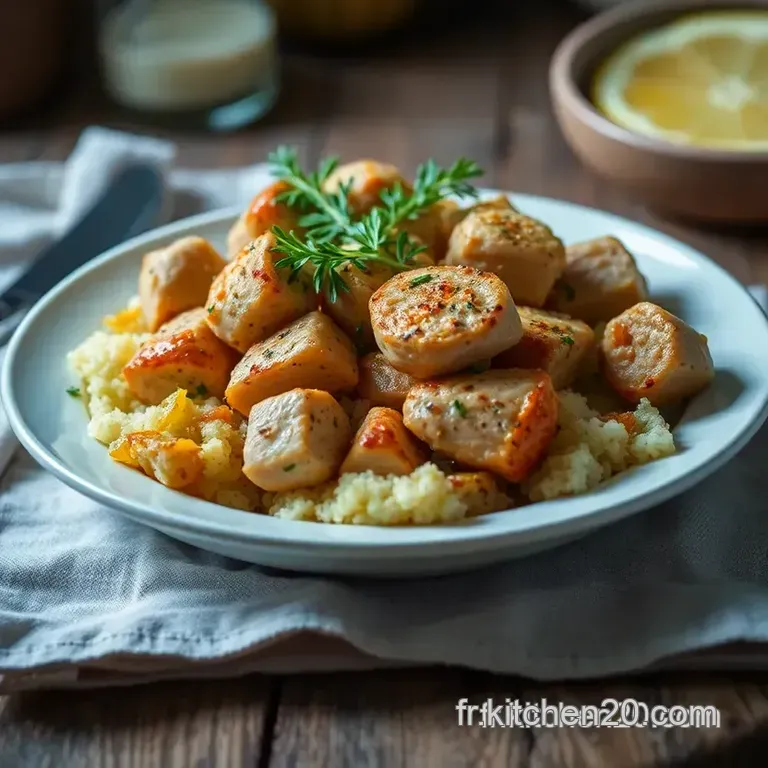 Aiguillettes De Poulet &Agrave; La Proven&ccedil;ale Avec Sauce Au Citron Et Herbes presentation