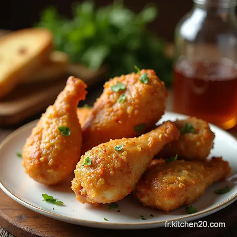 Ailes De Poulet Croustillantes &Agrave; Lair Fryer Fa&ccedil;on Bistro presentation