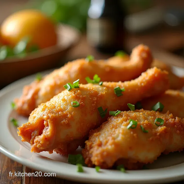 Ailes De Poulet Croustillantes &Agrave; Lair Fryer presentation