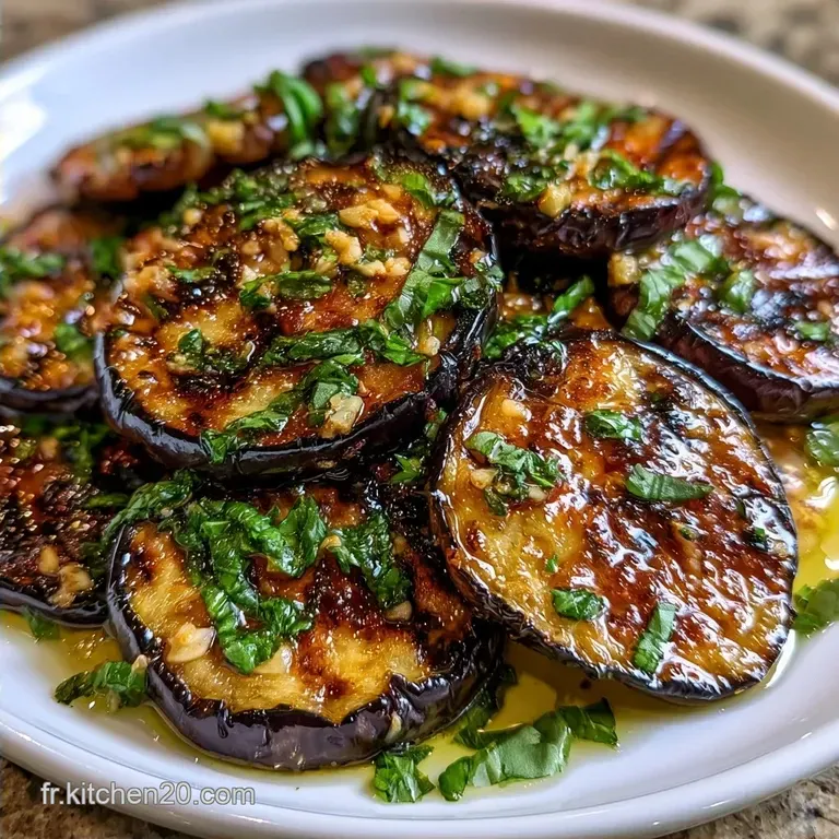 Aubergine Grill&eacute;e &Agrave; Litalienne &agrave; l Ail et Basilic