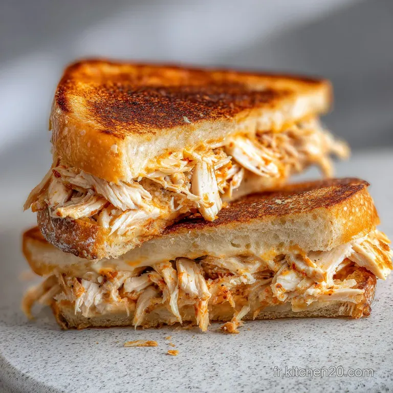 Pains ronds et blancs dispos&eacute;s sur une assiette, d&eacute;bordant d'une farce onctueuse au poulet et aux &eacute;pices color&eacute;es.