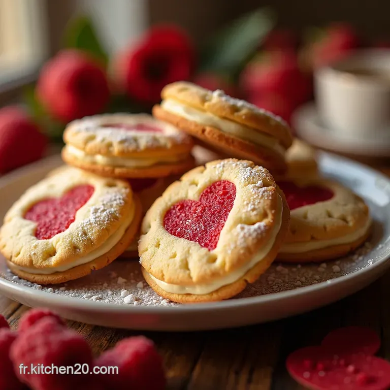 Biscuits De Lamour Pour La Saintvalentin presentation
