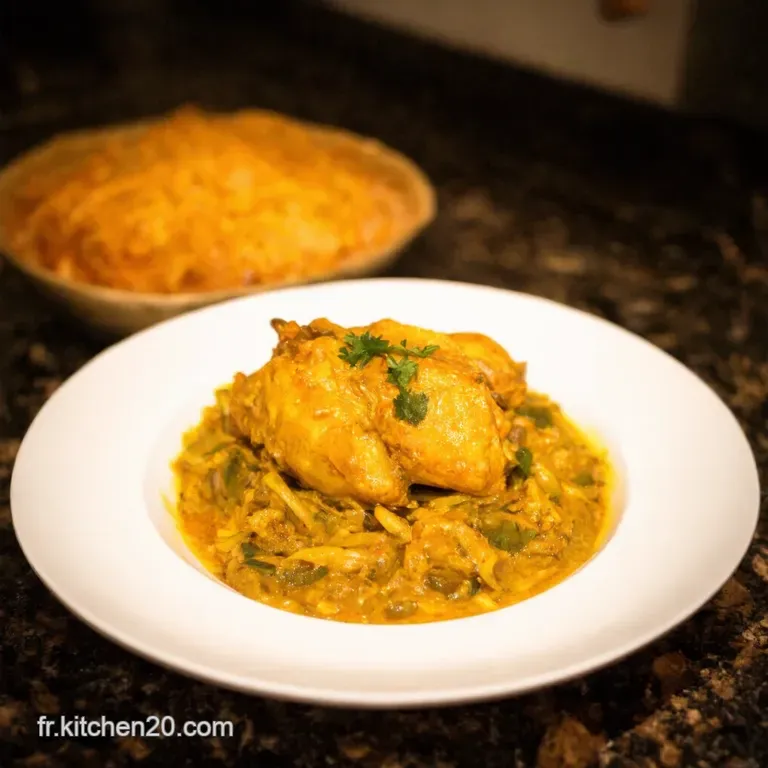 Blancs De Poulet Au Curry Doux Ma&iuml;slentilles presentation