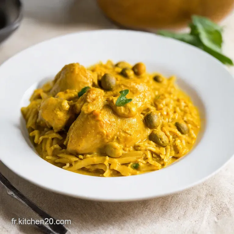 Blancs de Poulet au Curry Doux Ma&iuml;sLentilles