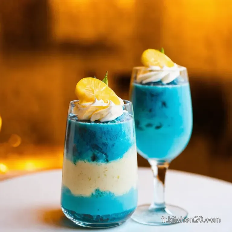 Blue Lagoon Tropical Parfaits presentation
