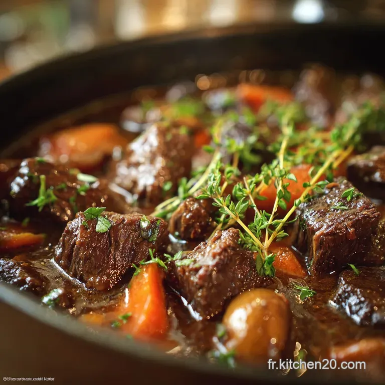 Boeuf Bourguignon sans vin Le secret de grandm&egrave;re pour un plat r&eacute;confortant