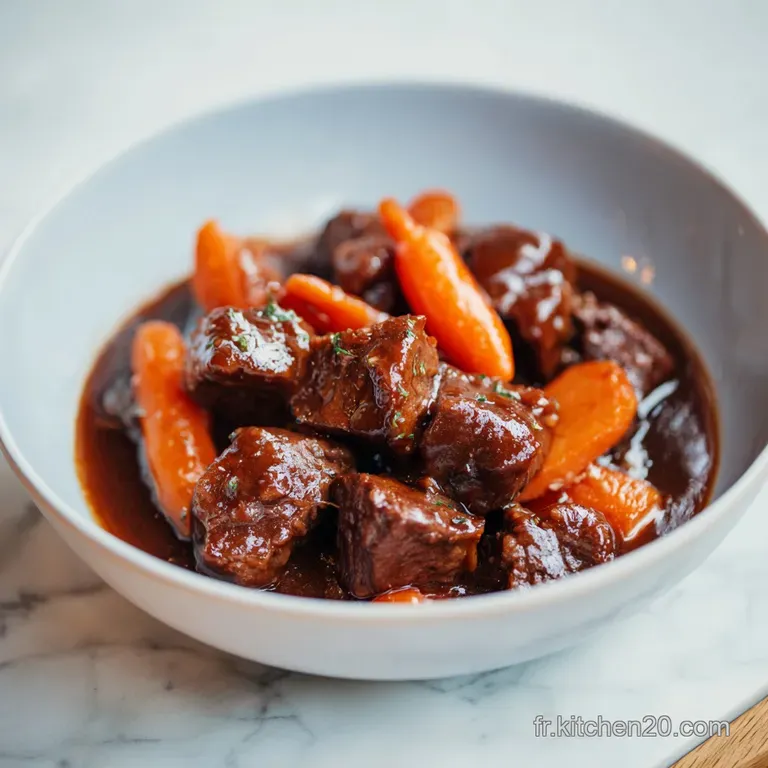 B&oelig;uf Bourguignon: Traditionnel et Fondant