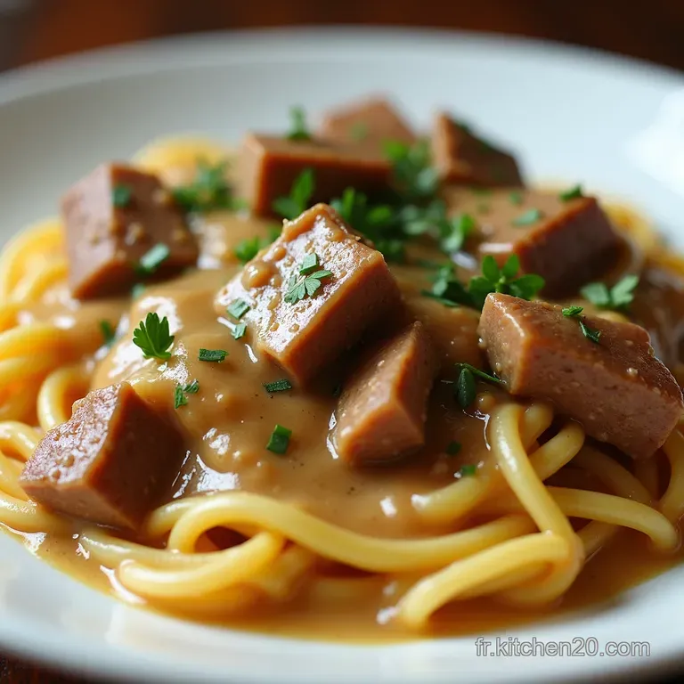 B&oelig;uf Stroganoff Cr&egrave;me Fra&icirc;che et Champignons