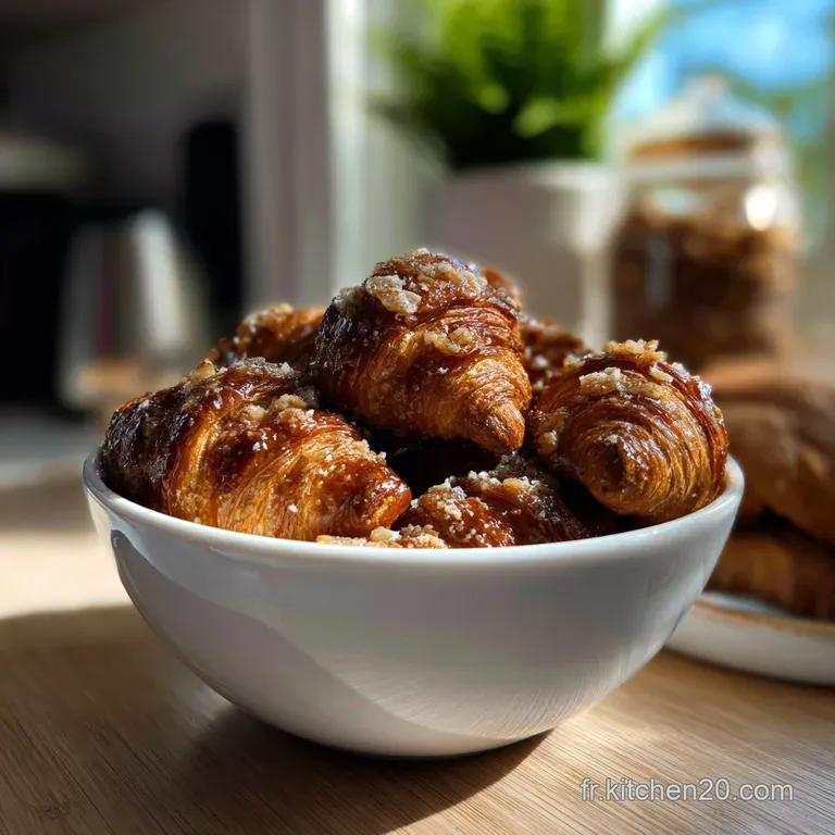 Bol de C&eacute;r&eacute;ales Mini Croissants Vegan &agrave; la Cannelle