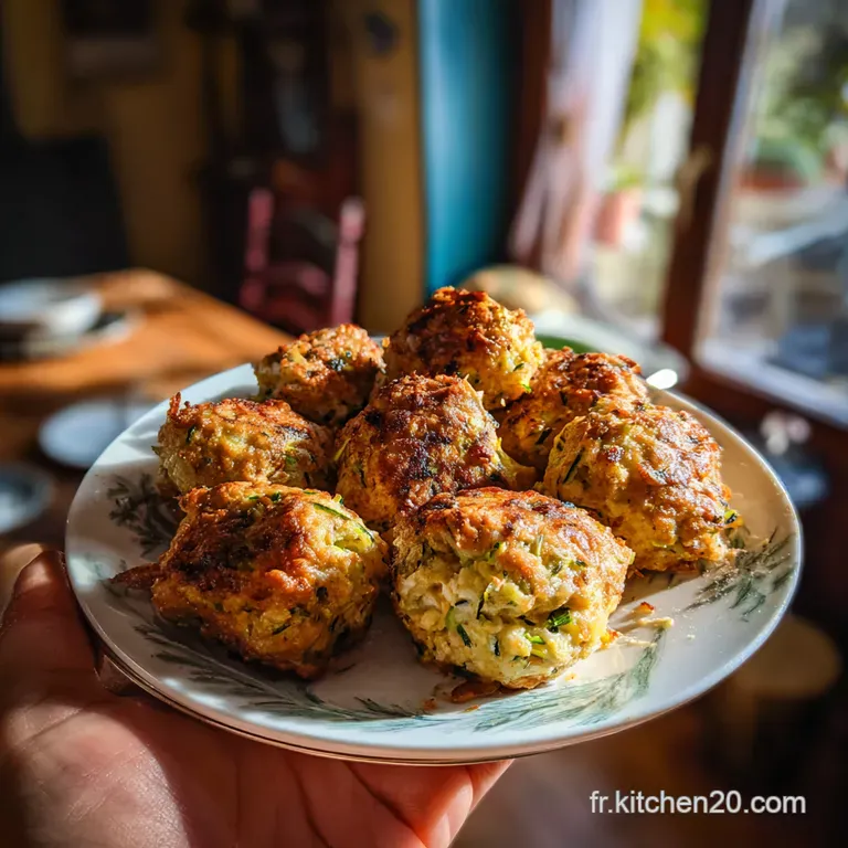 Boulettes De Courgettes Feta Au Four Croustillantes Et L&eacute;g&egrave;res presentation