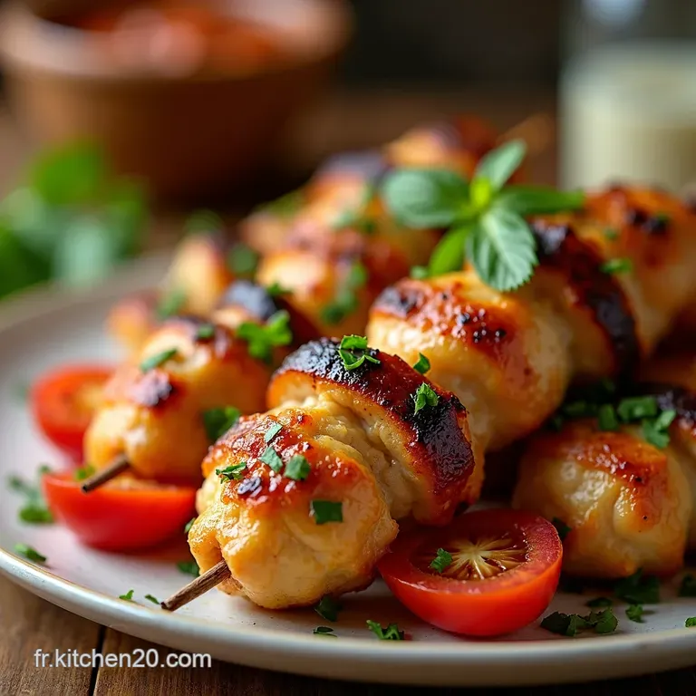 Brochettes De Poulet Involtini La Marinade Magique presentation