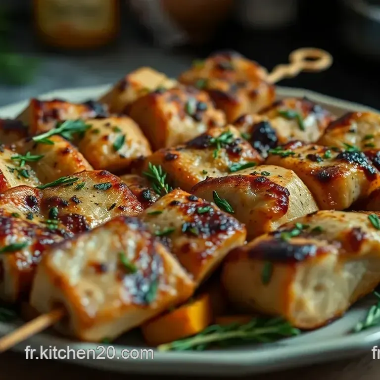 Brochettes de Poulet Marin&eacute;es aux Herbes de Provence