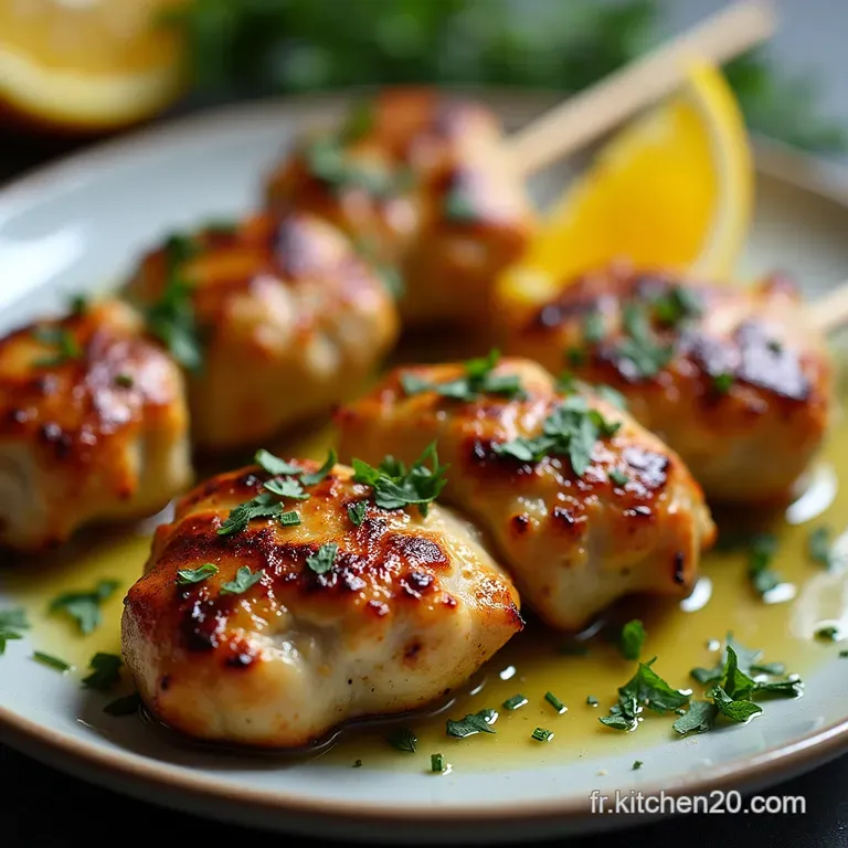 Les Mythiques Brochettes de Poulet Marin&eacute;es au Citron Thym et Huile dOlive Un Air de Provence &agrave; Griller