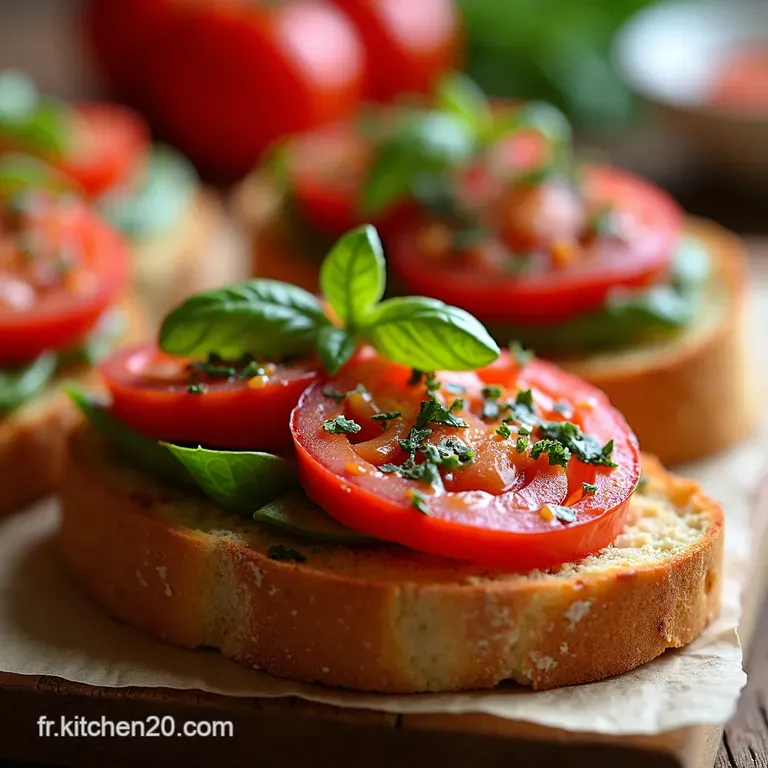 Bruschetta Alla Romana presentation