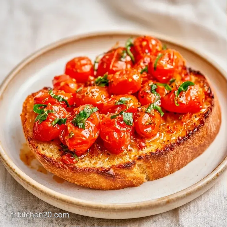 Trois toasts croustillants align&eacute;s sur une assiette blanche, napp&eacute;s d'un filet d'huile d'olive brillante et dor&eacute;e.