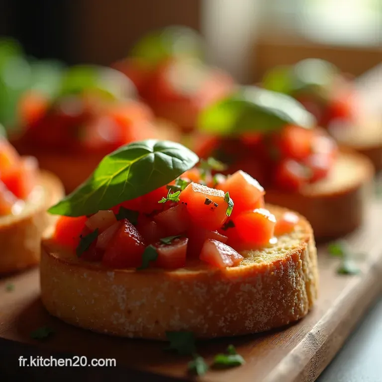 Bruschetta Express Soleil Et Tomates M&ucirc;res presentation