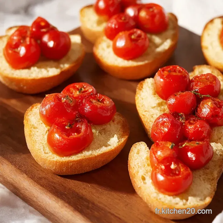 Bruschettas Soleil Tomates Cerises et Basilic Frais