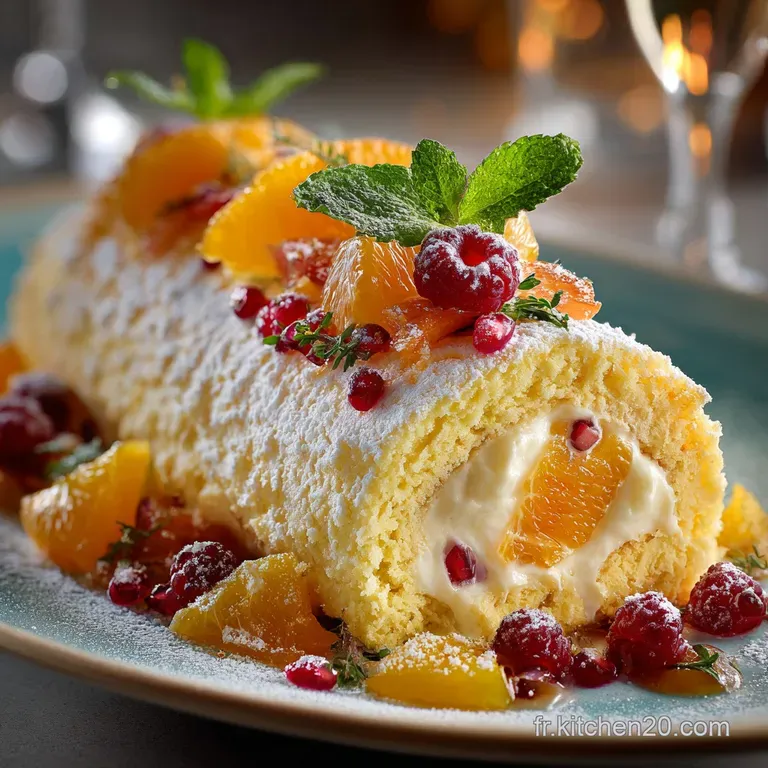 B&ucirc;che De No&euml;l Fra&icirc;cheur Agrumes Givr&eacute;s Et Cr&egrave;me L&eacute;g&egrave;re presentation