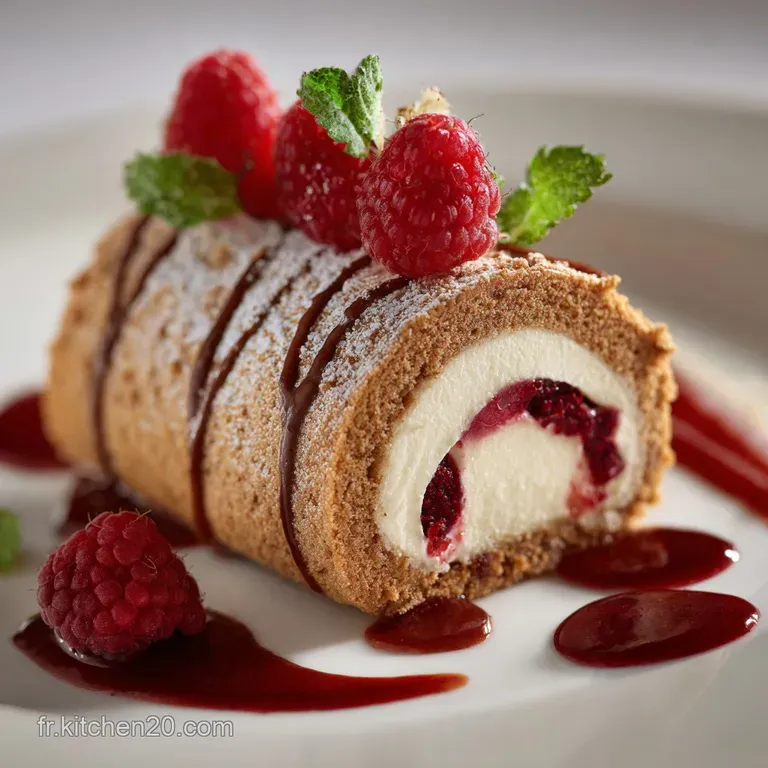 La B&ucirc;che De No&euml;l &Eacute;toile Polaire &Agrave; La Framboise Et Sa Mousse L&eacute;g&egrave;re presentation